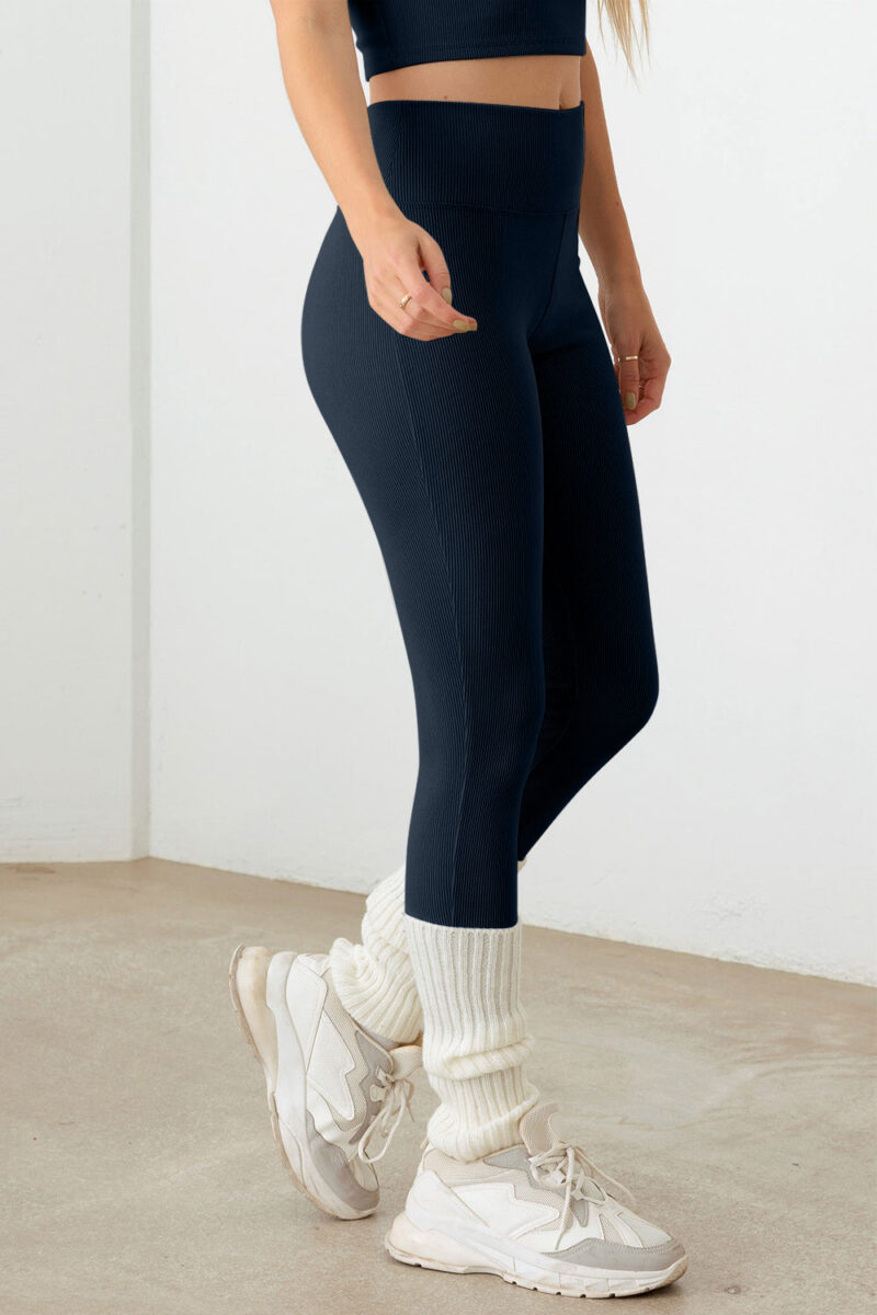 Le Lis Ribbed Crop Cami and High Waist Brushed Leggings Set - Image 3