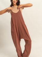HYFVE Relaxed Fit Mineral Washed Overalls with Pockets