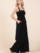 Mittoshop Smocked Wide Strap Wide Leg Overalls - Image 4