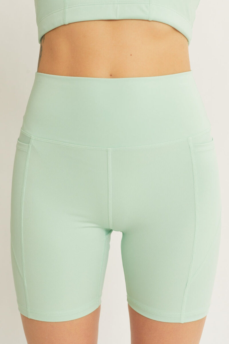 Love Tree High Waist Seam Detail Active Shorts - Image 2