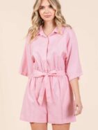 Mittoshop Tie Waist Half Sleeve Romper - Image 3