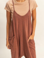 HYFVE Relaxed Fit Mineral Washed Overalls with Pockets - Image 5
