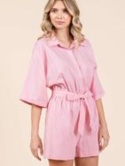 Mittoshop Tie Waist Half Sleeve Romper - Image 2