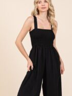 Mittoshop Smocked Wide Strap Wide Leg Overalls - Image 6