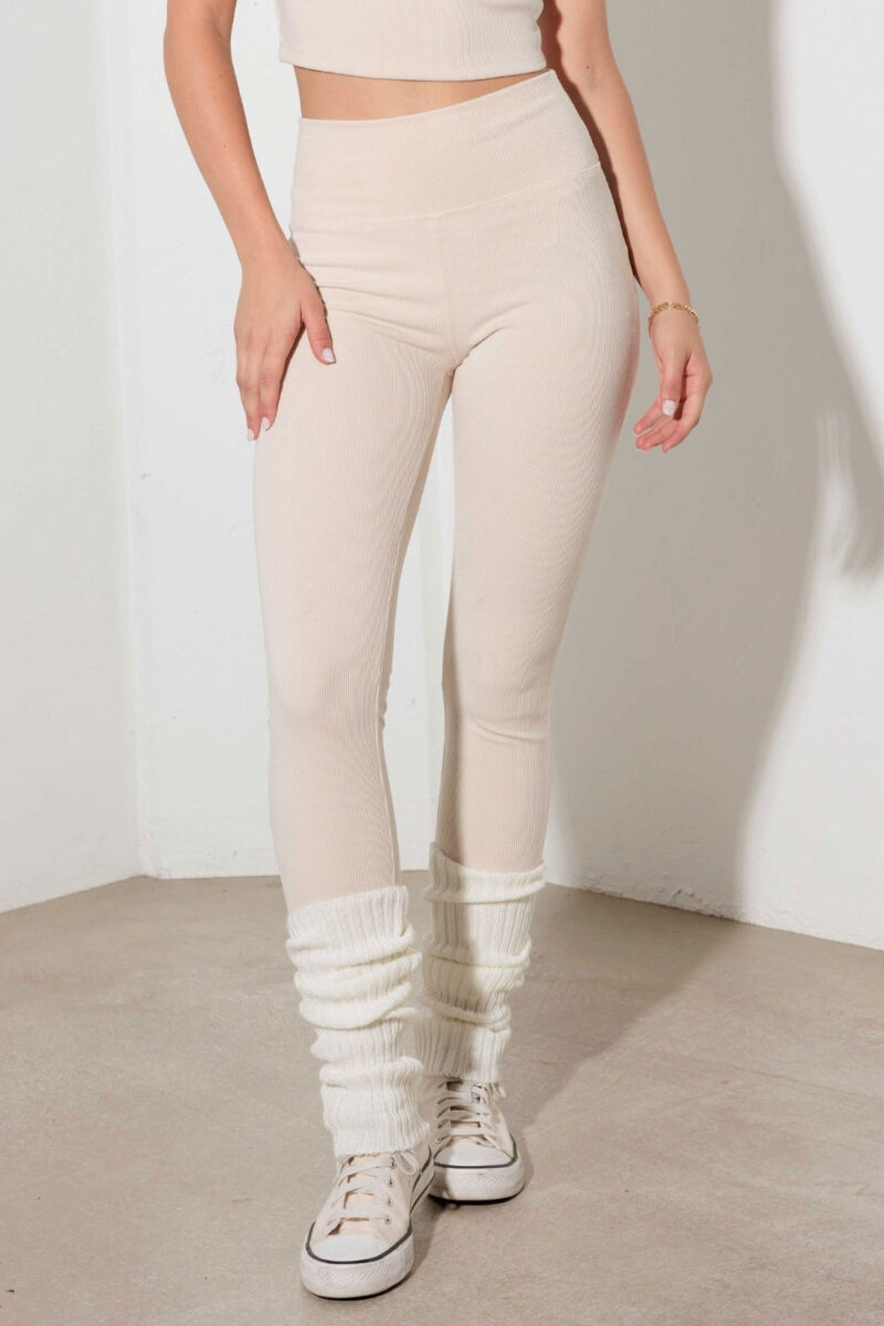 Le Lis Ribbed Crop Cami and High Waist Brushed Leggings Set - Image 4