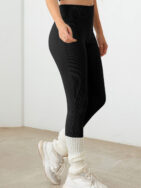 Le Lis Ribbed Crop Cami and High Waist Brushed Leggings Set - Image 4