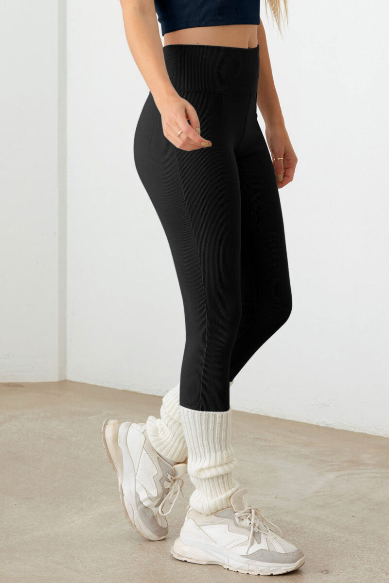 Le Lis Ribbed Crop Cami and High Waist Brushed Leggings Set - Image 4