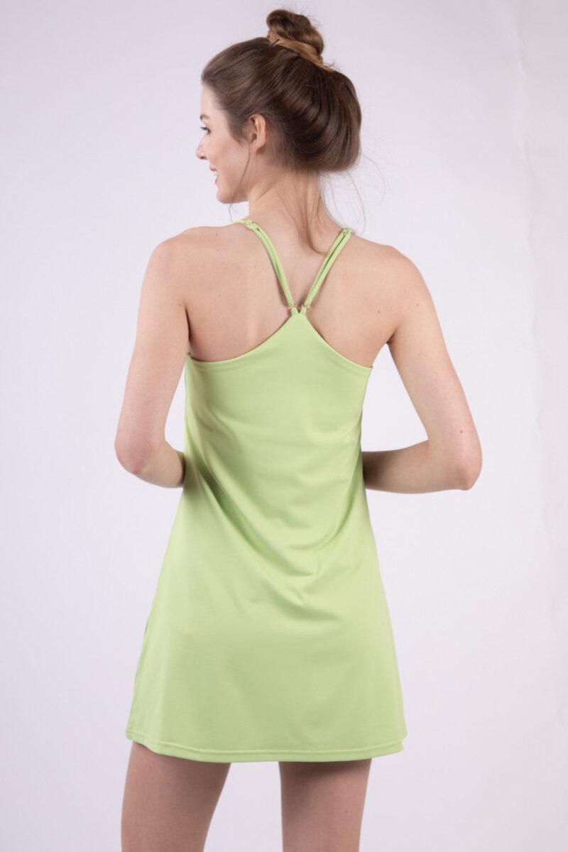VERY J Sleeveless Active Tennis Dress with Unitard Liner - Image 2